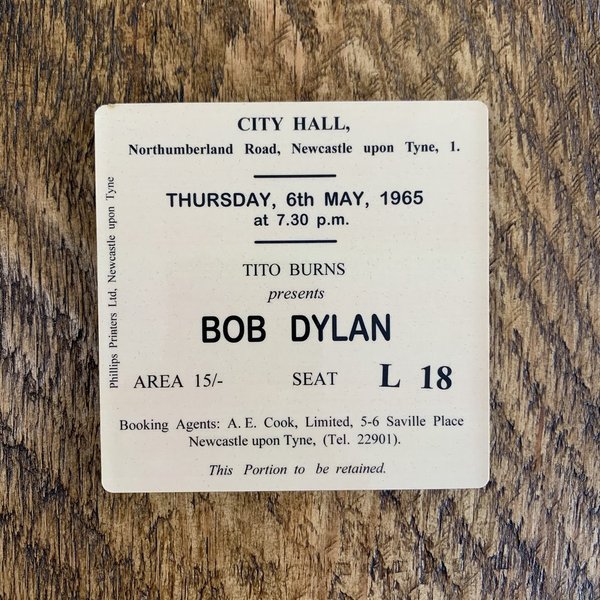 Bob Dylan city hall coaster