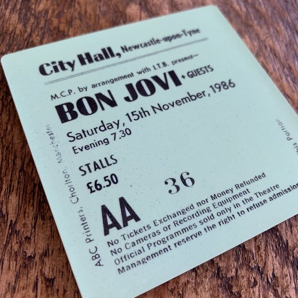 Bon Jovi city hall coaster