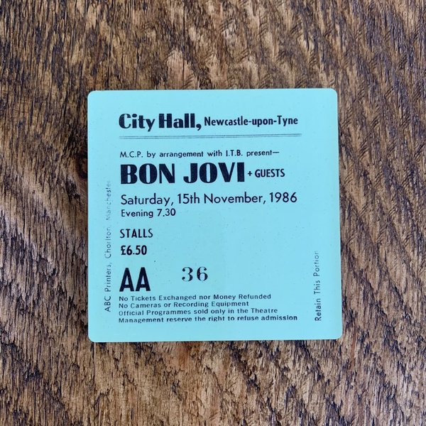 Bon Jovi city hall coaster