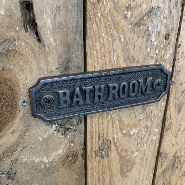 bathroom plaque