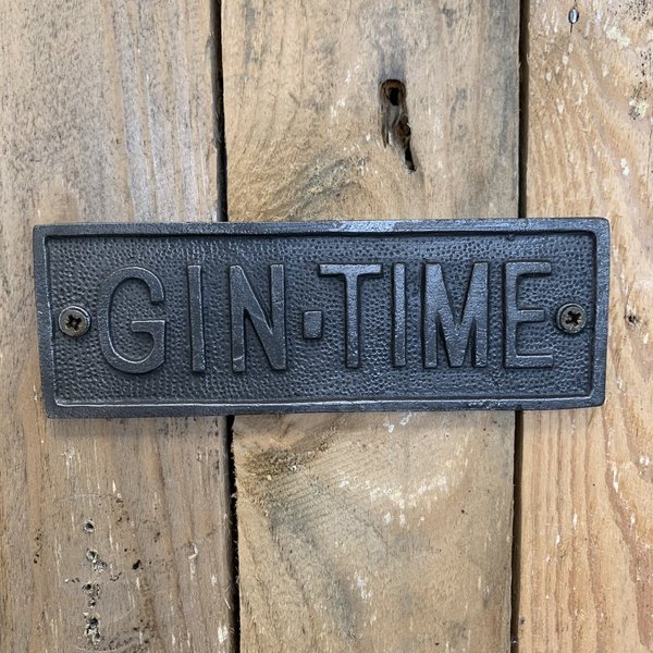 gin time plaque