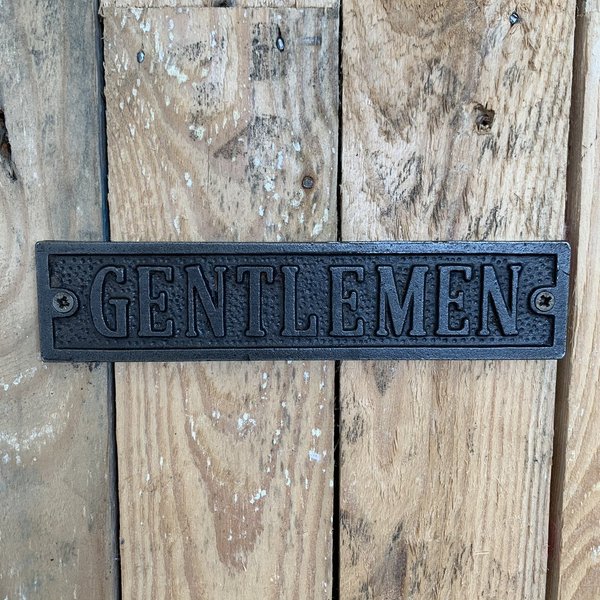 gentlemen plaque