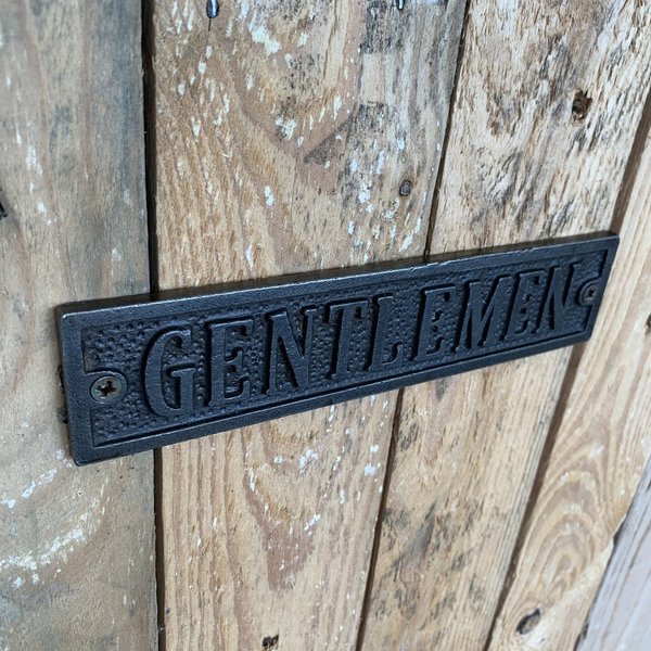 gentlemen plaque