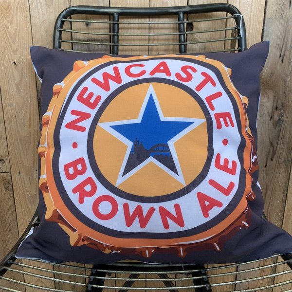 Newcastle brown ale cushion