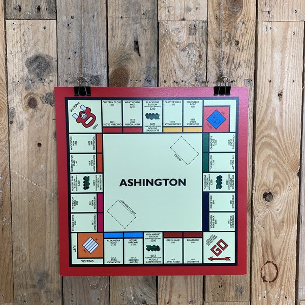Ashington streets Monopoly Print