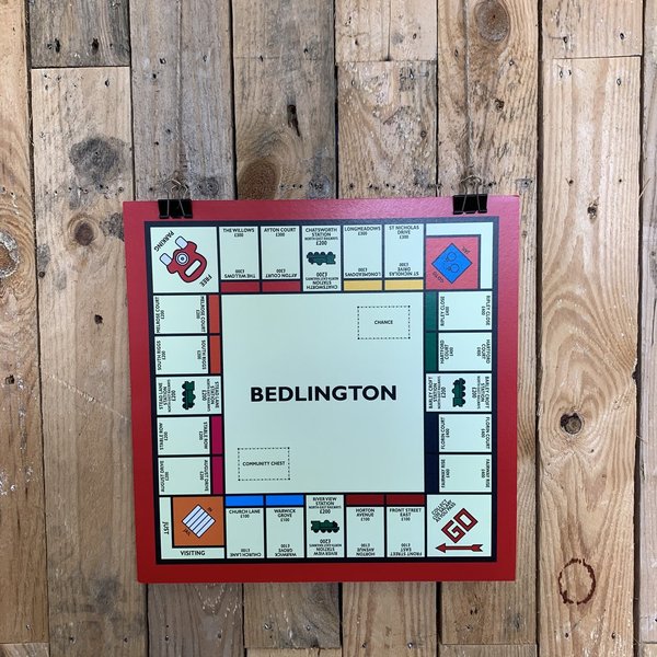 Bedlington streets Monopoly Print