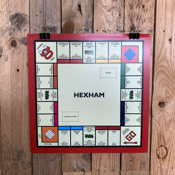 Hexham Places Monopoly Print