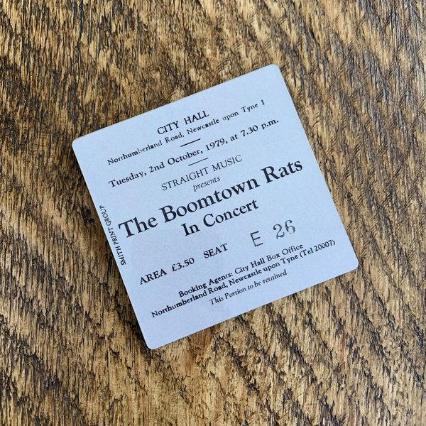 Boomtown Rats city hall coaster