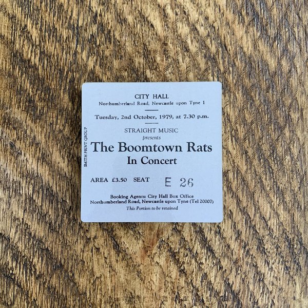 Boomtown Rats city hall coaster