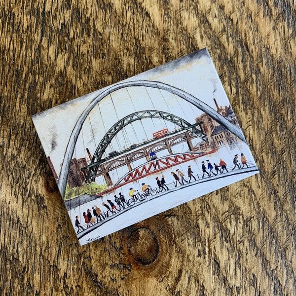 Lowry Style Newcastle bridges magnet