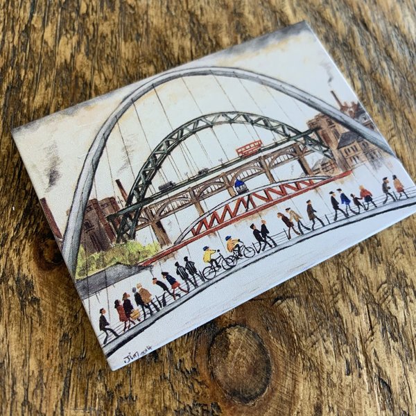 Lowry Style Newcastle bridges magnet