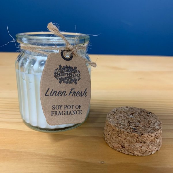 Linen fresh soy candle