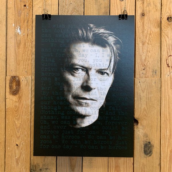Bowie portrait graphic Print