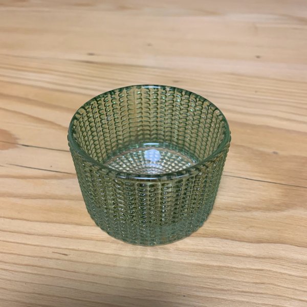 Small Green dimple tealight holder