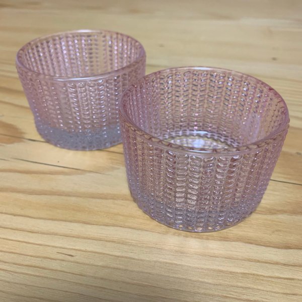 Small Pink dimple tealight holder