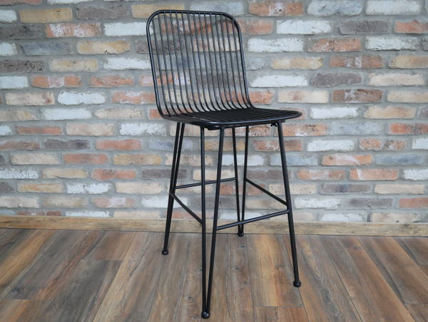 Black wire bar stool