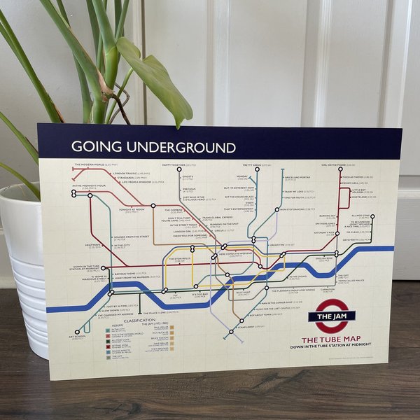 Going underground (The Jam) - rail map print