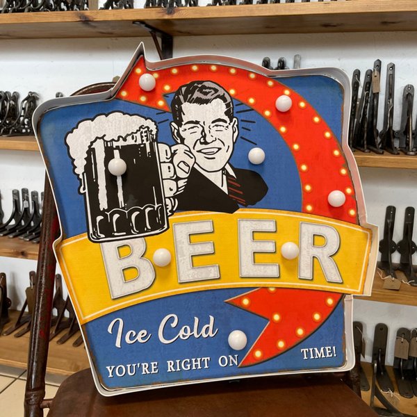 Ice cold beer light up sign