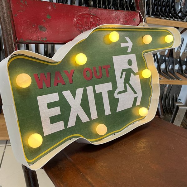 Exit light up sign