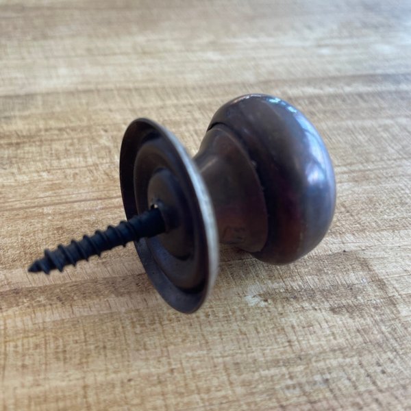 antique brass knob 32mm