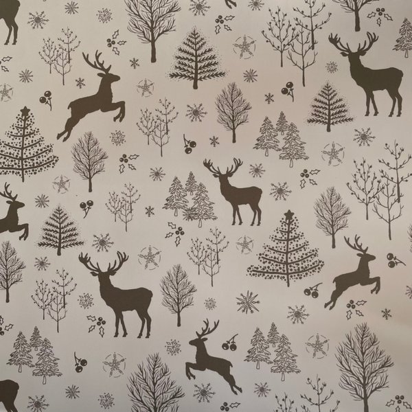 christmas scandi deer paper & gift card