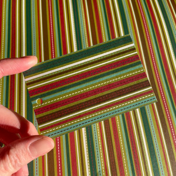 stripey paper & gift card